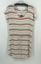 Jordan Taylor Preowned Womens Knit Dress Size Medium Copper/Glitter Stripe