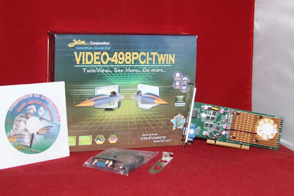 Jaton Nvidia GeForce 9400 GT, 1GB DDR2, Video-498PCI-TWIN, PCI Graphics Card - Image 4 of 4