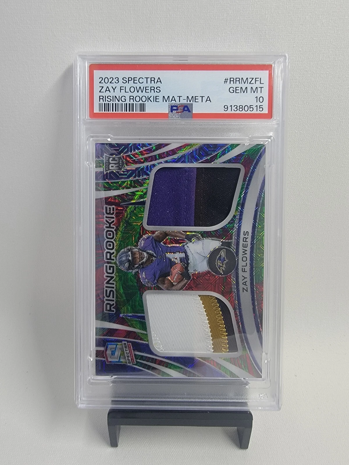 Zay Flowers Panini Spectra Rising Rookie Materials #RRMZFL Meta