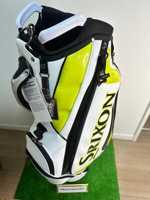 DUNLOP Golf Caddy Bag SRIXON 9.5 x 47 In 4.0kg White Yellow DUNLOP Golf Caddy Bag SRIXON 9.5 x 47 In 4.0kg White Yellow