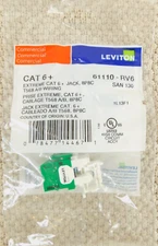 Leviton 61110-RV6 Cat6 Extreme Quickport Snap-in Connector Keystone Fit - Green