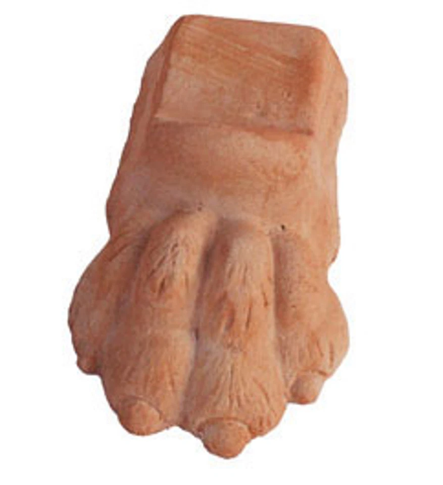 ARREDEN Set 4 piedini in terracotta per fioriera vaso cubo rettangolare rotondo appoggio