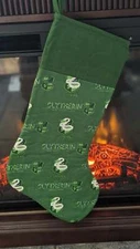 Christmas Stocking- Slytherin-Harry Potter-Machine Quilted-Hand Made