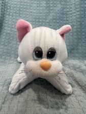 Pound Purries 7 White Kitty Gray Stripes Cat Stuffed Plush Tonka Vintage 1985