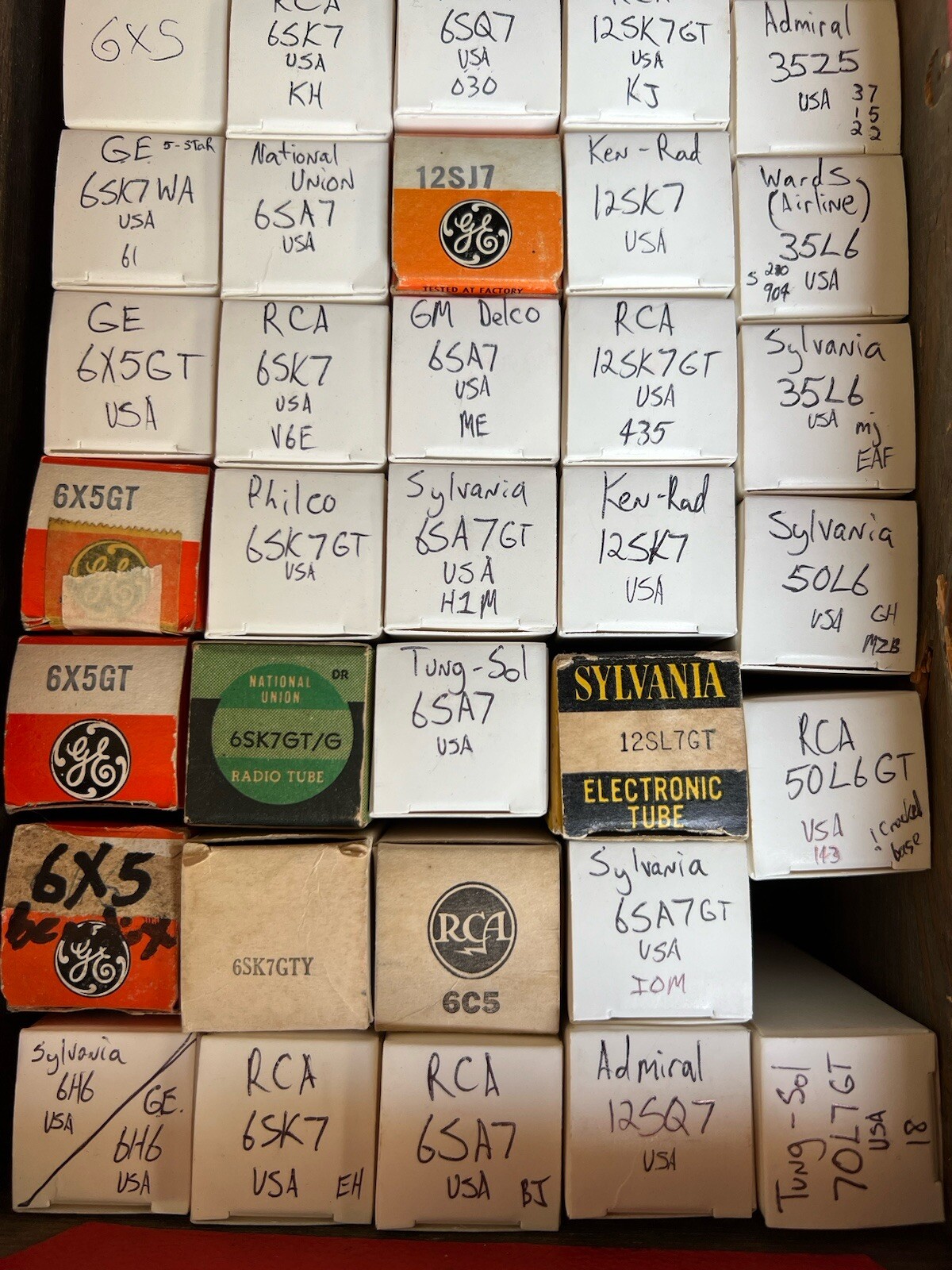 Vintage RCA Vacuum Tube Caddy with Tubes Lot 3 eBay