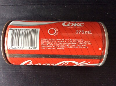1 x  Coke Cola   Darwin, N.T.   Issue 375ml Steel Coke Cola Can