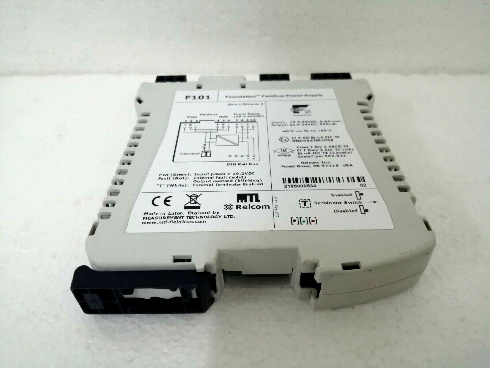 Measurement Technology Limited MTL F101 Foundation™ Fieldbus Power