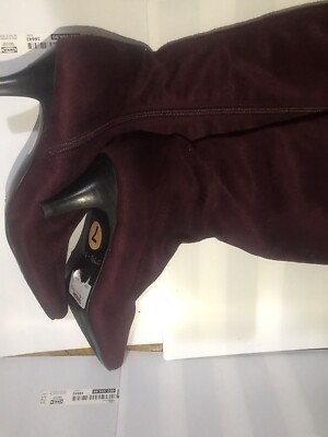 Impo Womens Noland Fabric Pointed Toe Knee High Fashion Boots, Burgundy  Size