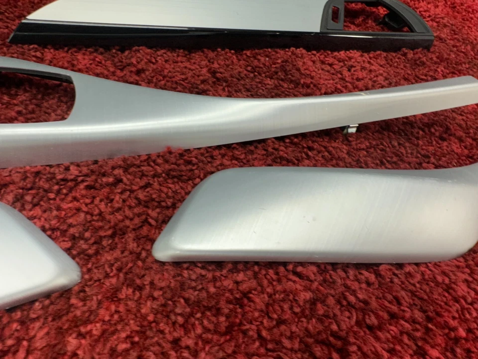 BMW 14-21 F22 ALUMINIO CEPILLADO PLATA MOLDURA TABLERO PUERTA CONSOLA JUEGO MOLDURAS OEM 75K Foto 3 de 4