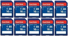 SanDisk Standard 16GB SDHC Memory Card for Digital Cameras Waterproof Durable