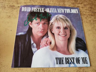 HAND SIGNED 1980s EXCELLENT DAVID FOSTER The Best Of Me  SLEEVE ONLY 45