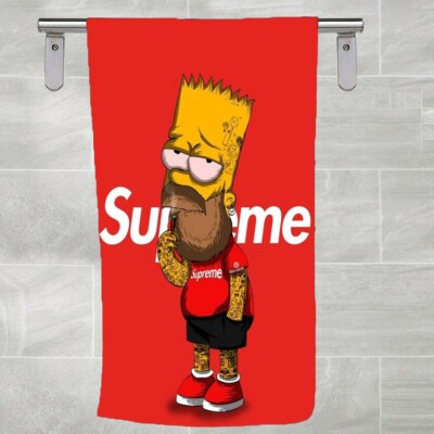 new bart simpson supreeme towel beach bath pool yoga