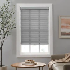 Eclipse Zebra Cordless Roller Shades, Dual Layer Fabric Window Shades, Light