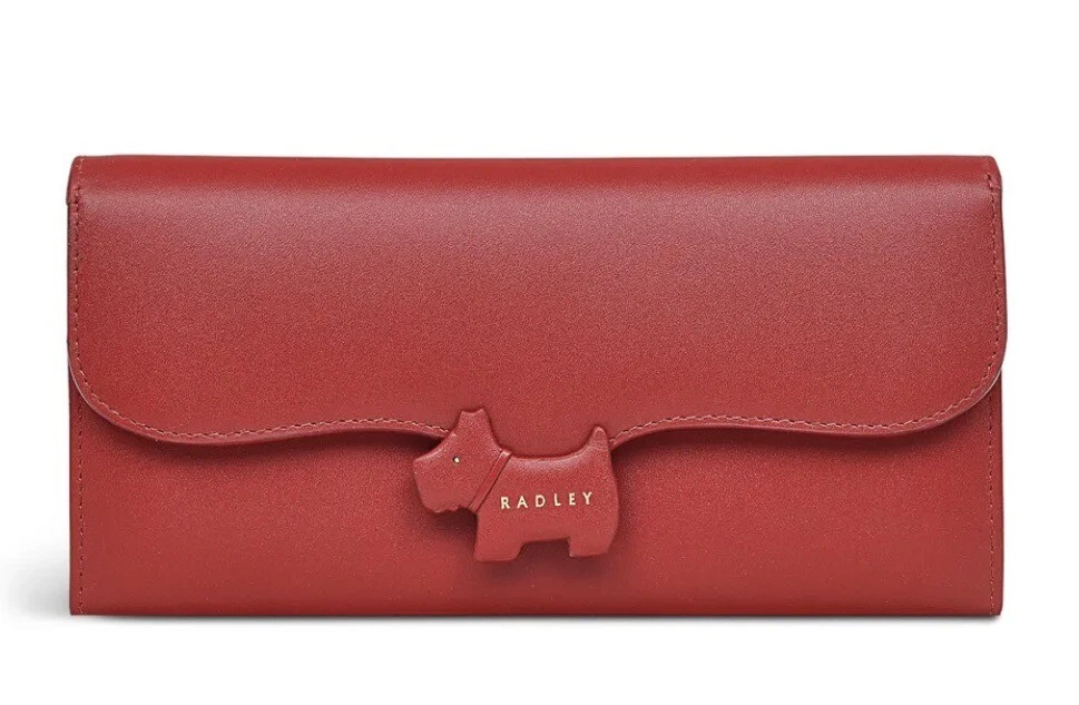RADLEY RED LEATHER MATINEE PURSE WALLET LARGE NEW eBay