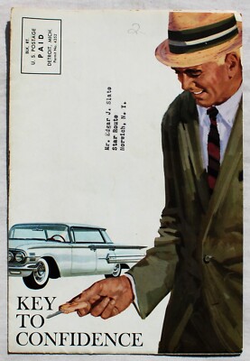 1960 CHEVROLET AUTOMOBILE CAR ADVERTISING MAILER BROCHURE - KEYS TO CONFIDENCE