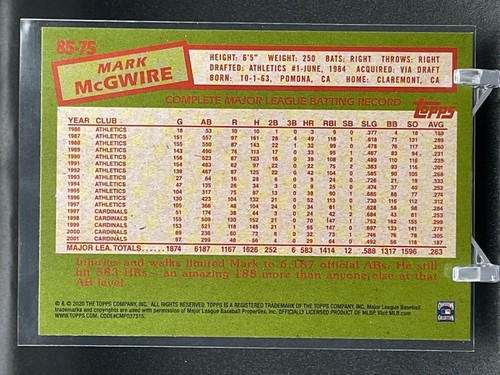 Mark McGwire *Choose Your Cards* Inserts Parallels (Updated 2/18) - Picture 27 of 47