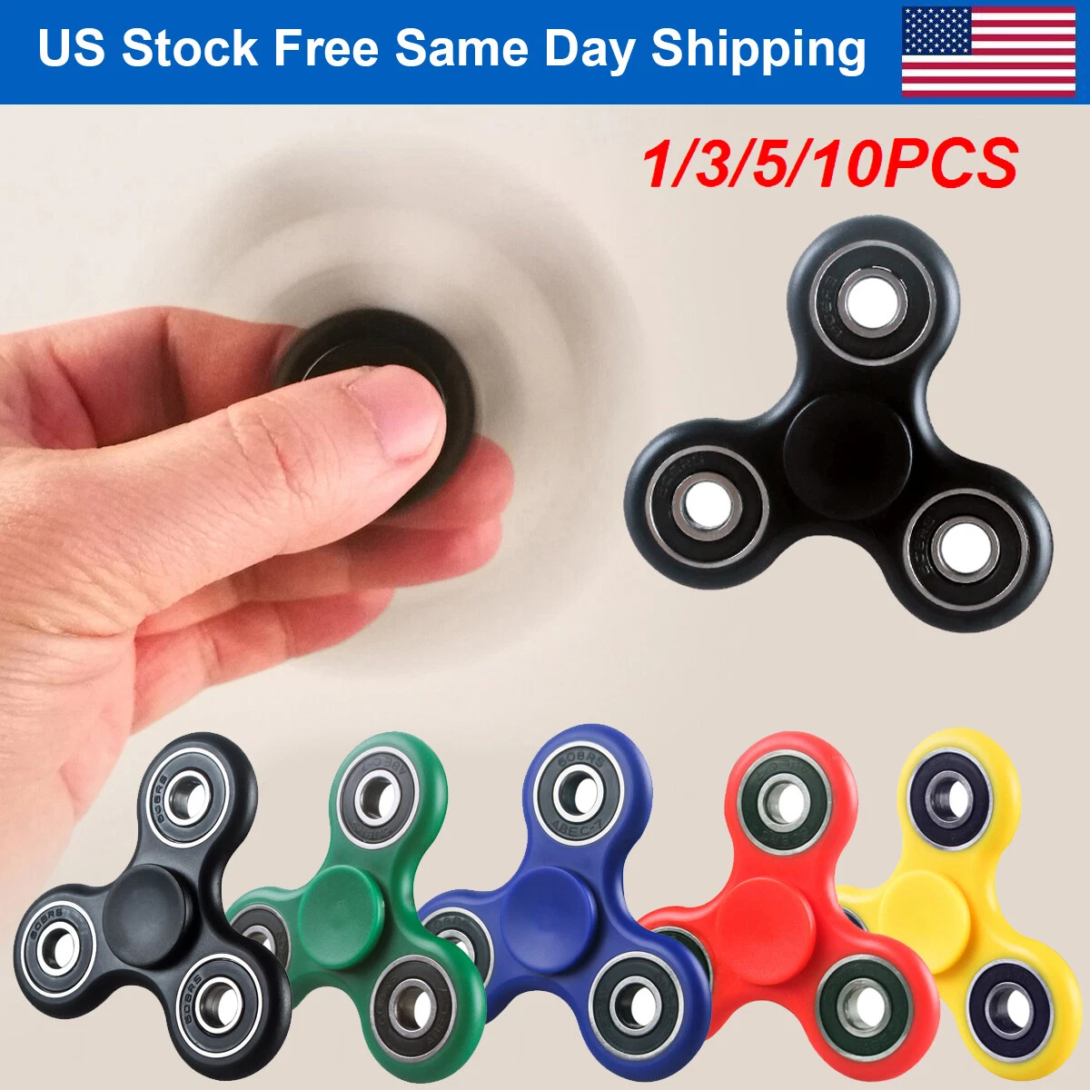 Hand Spinner Tri Fidget Finger Toy Fingertip Kids Adult Stress Reducer Desk  Toys