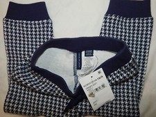 BNWT Janie and Jack Boys 12-18 Months Navy Blue Joggers Tartan