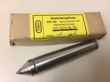 Hartmetall best&uuml;ckt  Zentrierspitze DIN 806 K&ouml;rnerspitze  60 Grad Spitze MK2