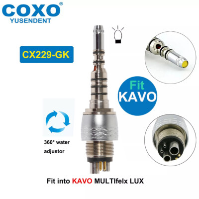 COXO Dental Quick LED Coupler 6 Holes For KAV Multiflex Fiber Optic Handpiece