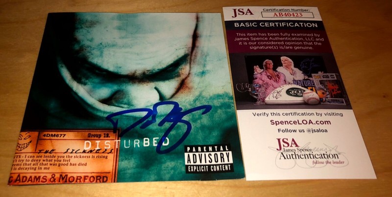 Dan Donegan Disturbed Lead Guitarist The Sickness Signed Autograph CD Cover JSA
