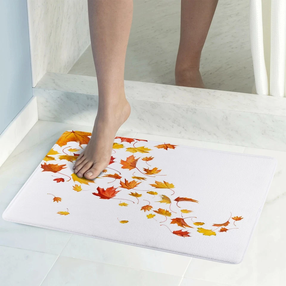 Alfombra de baño de caída de hojas de arce para alfombra de baño antideslizante alfombra de baño absorbente 24x16" Foto 4 de 4