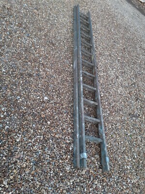 Wooden Extending 12 Rung Ladder | eBay UK