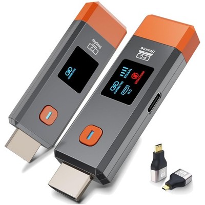 Portable 328ft Wireless HDMI Extender 4K Decode 1080P Output