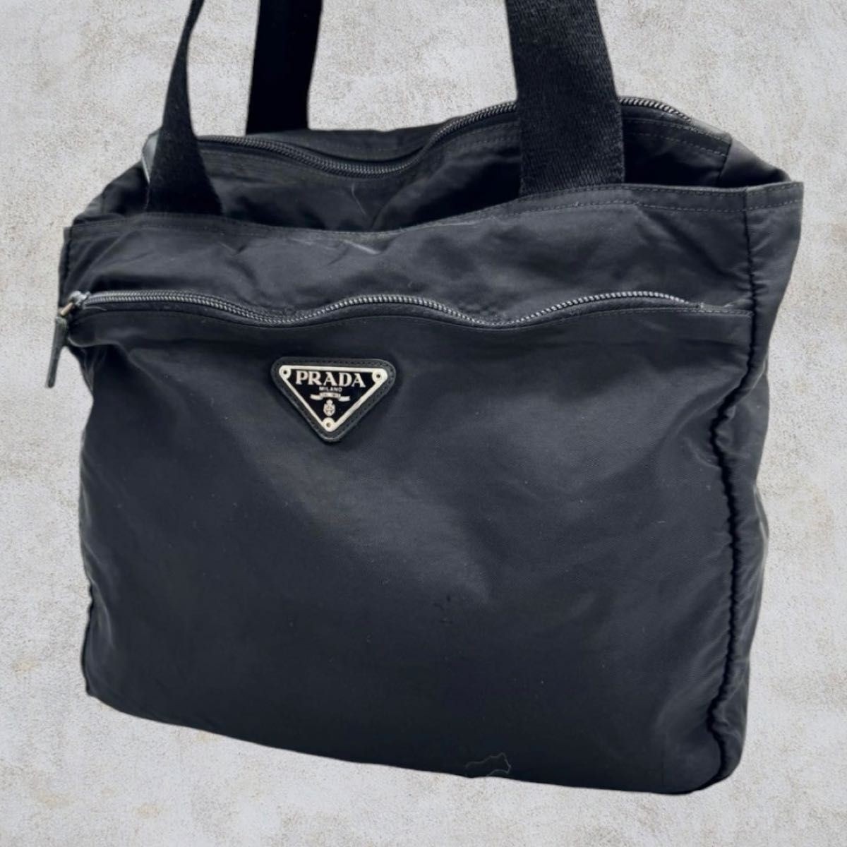 RARE PRADA Drop Tote Shoulder Bag in Nylon