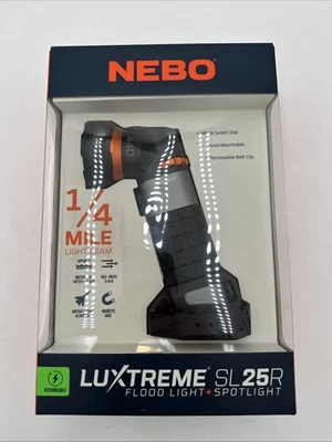 NEBO Luxtreme SL25R Rechargeable Flood Light Waterproof Spotlight
