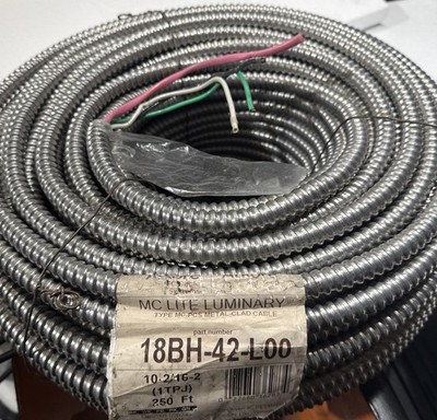250ft Atkore 10-2/16-2(1TPJ) MC Luminary  Metal Clad Cable 18BH-42-L00