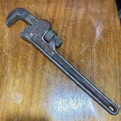 #ad Vintage Ridgid 14” Pipe Wrench Heavy Duty Elyria Ohio USA Rigid Ridge Tool Co. $10.40
