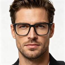 Fashion Retro Square Blue Light Blocking Glasses Men's Reading Glasses Classic