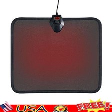 Heated Foot Warmer Under Desk Electric Heating Floor Mat 8 Temp Levels w/Timer