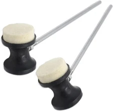 2 Pack Double Sided Bass Drum Pedal Beater Drum Percussion Parts with Felt Head