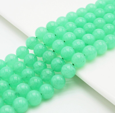 Chrysoprase Jade Round Smooth Beads, 6mm/8mm/10mm Jade,Green Gemstone Beads,