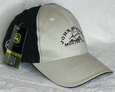 John Deere Moline, IL Hat Cap 2-Tone Black/Gray Deer Logo Team Stutheit NWT