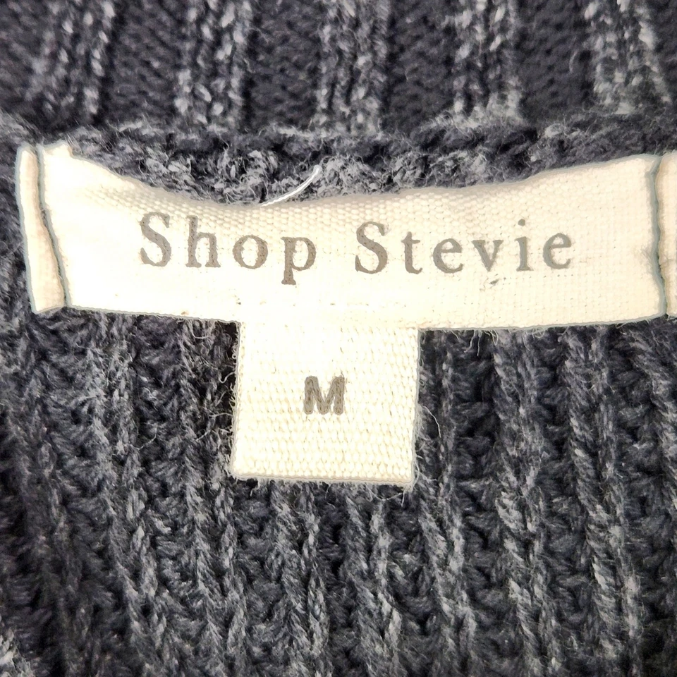 Shop Stevie Suéter Chaleco Para Mujer’s M Mineral Lavado Carbón Algodón Tejido Chaleco Usado en Excelente Condición Foto 4 de 4