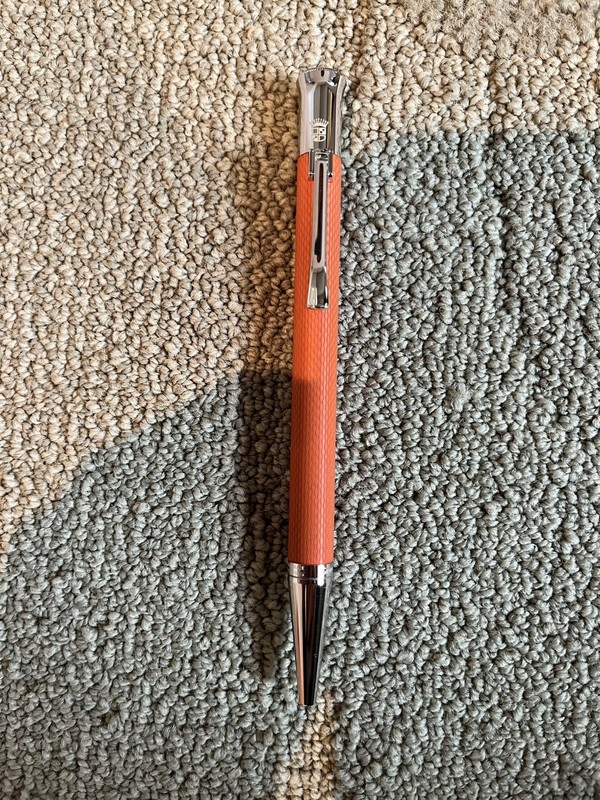 NOS Faber Castell Gullilloche Ballpoint In Orange