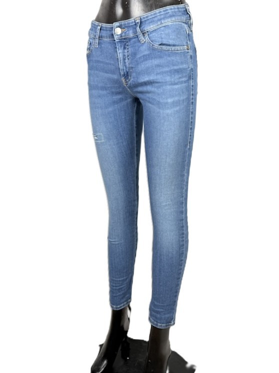 Diesel Slandy Jeans Donna W27 L30 Azzurri Stretch Super Skinny Vita Regolare