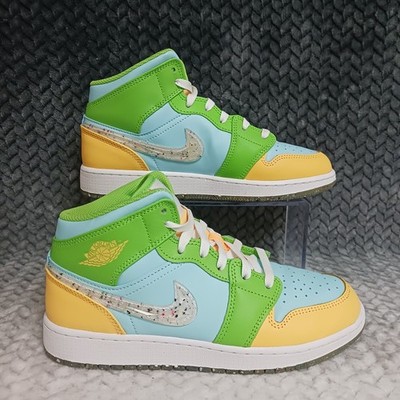 Nike Air Jordan 1 Mid SE Recycled Grind GS Sneakers Shoes Sz 6Y Women's 7.5
