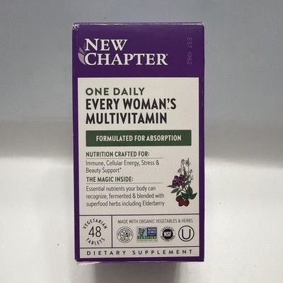 New Chapter One Daily Woman's Multivitamin. 48 Tablets, Exp 04/27