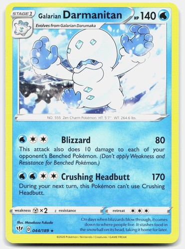 Galarian Darmanitan (44) [SWSH03 - 044/189] NM - SWSH03: Darkness Ablaze