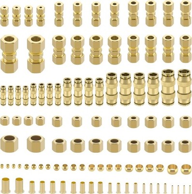 DOT Quick Push to Connect Fittings Straight Union & Brass Compression Tu