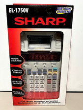 SHARP EL-1750V Electronic 2-Color Printing Calculator AC or Battery Operated
