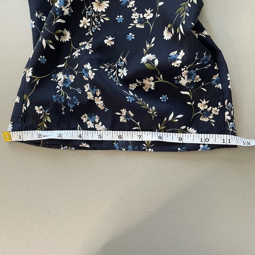 Women's NWT Bailey's blossom romper XS deep navy floral sleeveless tank wide leg - Picture 13 of 13
