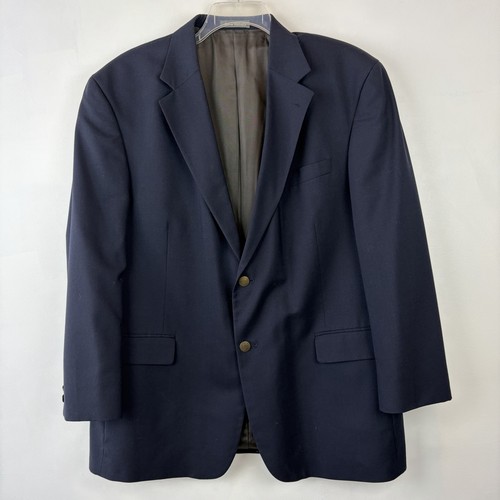Oscar de la Renta, Cappotto sportivo vintage Oscar De La Renta 48R blazer navy bottoni oro