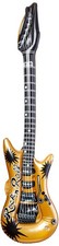 40 Inch Gold Silver Inflatable Musical Instrument Guitar Toy for Kids