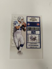 2010 Playoff Contenders Peyton Manning Season Ticket  #53 COLTS