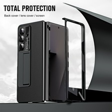 Litchi Pattern Case with Stand Screen Glass For Samsung Galaxy Z Fold8 Ultra/7/6